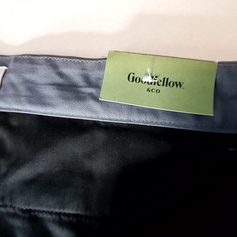 Good Fellow Pleated Trouser Mens Cotton Stretch Slim Tapered Leg Chinos W36 L32 - Picture 11 of 12